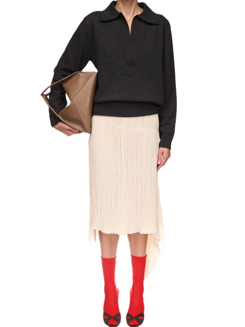 polo collar jumper Victoria Beckham | 1326KJU007475A9896 ORE MELANGE